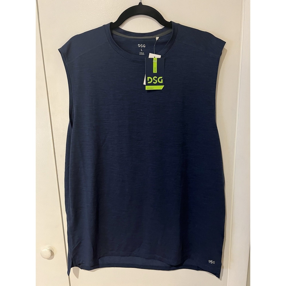 NWT DSG Men's Size Large Movement Muscle Tank Navy Blue Performance Sleeveless